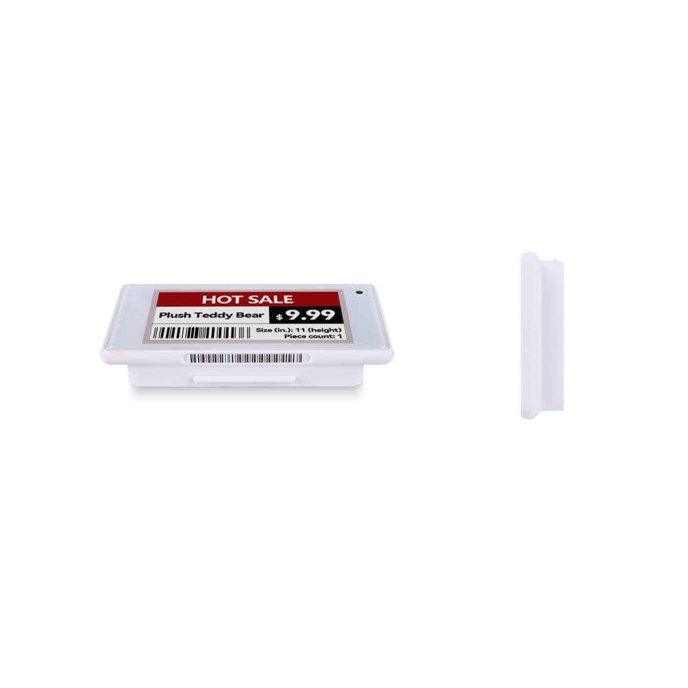 Etiqueta eletrônica de prateleira de 2,13 polegadas White Shell