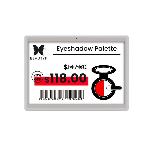 Etiqueta eletrônica de prateleira de 10,2 polegadas White Shell