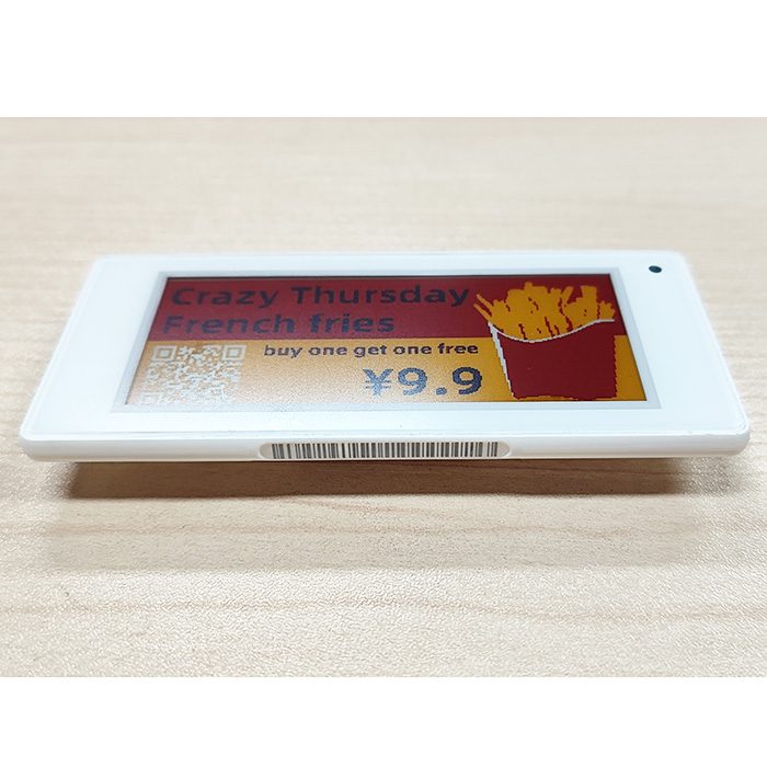 2,9 polegadas 4 cores display de etiqueta eletrônica de varejo cor preto branco vermelho amarelo