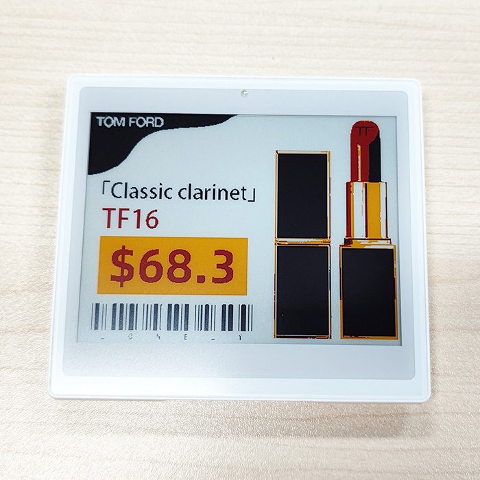 4,2 polegadas 4 cores display de etiqueta eletrônica de varejo cor preto branco vermelho amarelo
