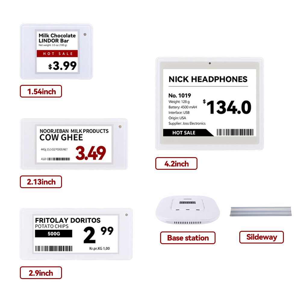 Kits de demonstração de etiquetas eletrônicas para prateleiras 10 peças