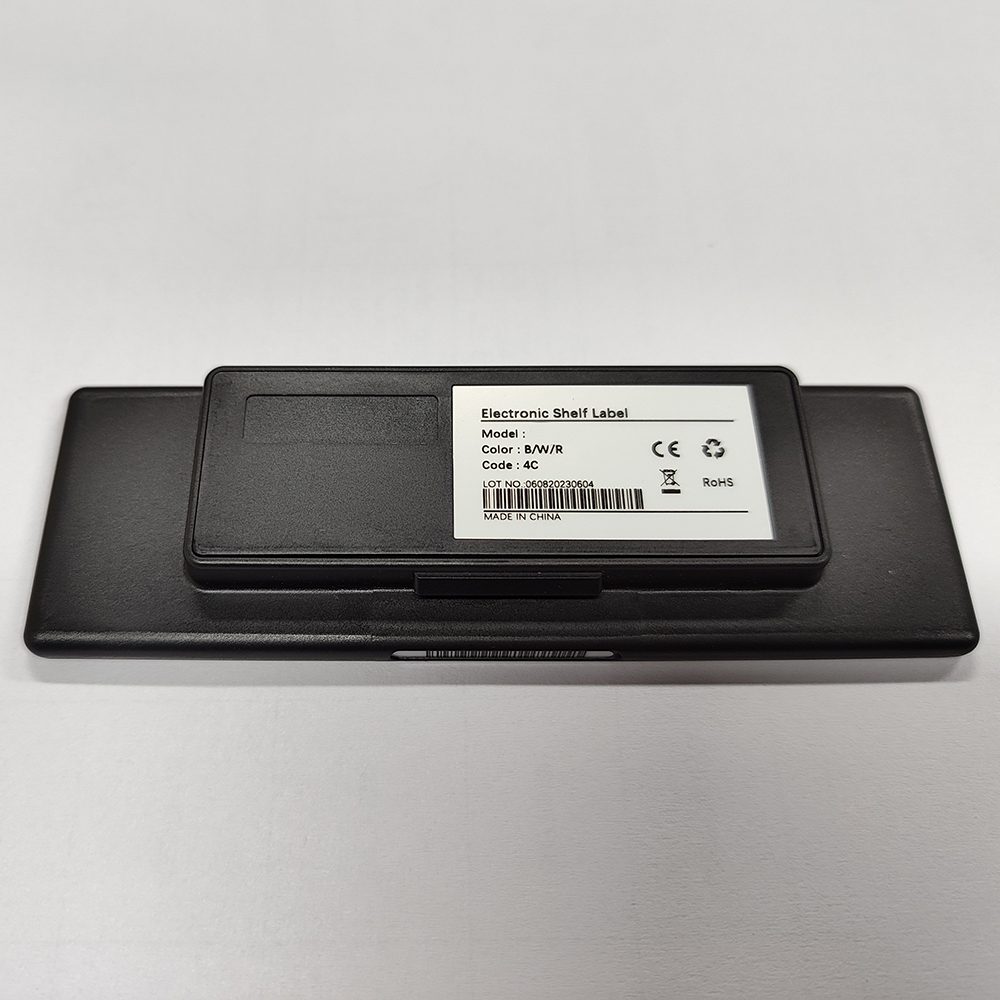 Etiqueta eletrônica de prateleira Black Shell de 4,3 polegadas