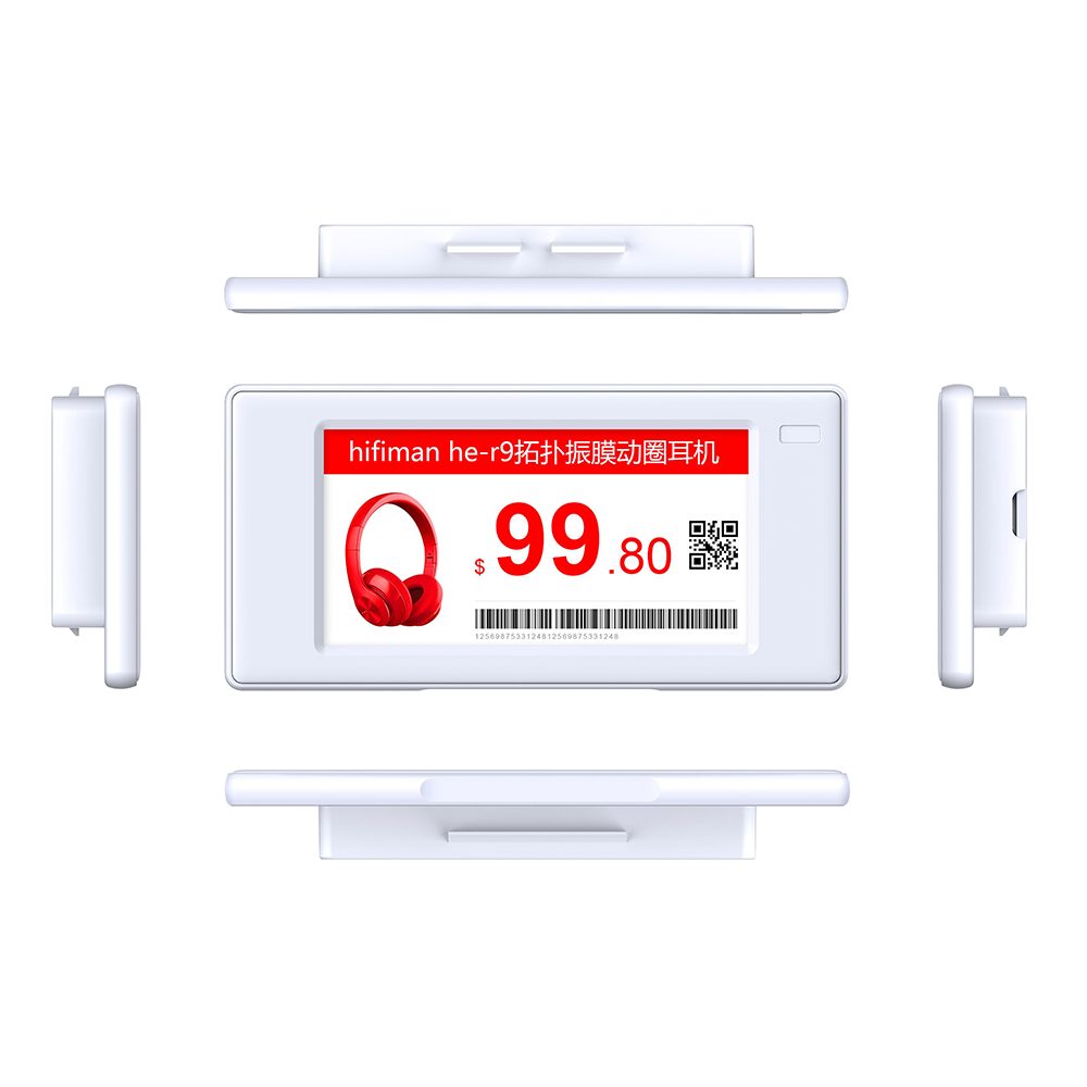 2,66 polegadas 3 cores display de etiqueta de prateleira eletrônica cor preto branco vermelho