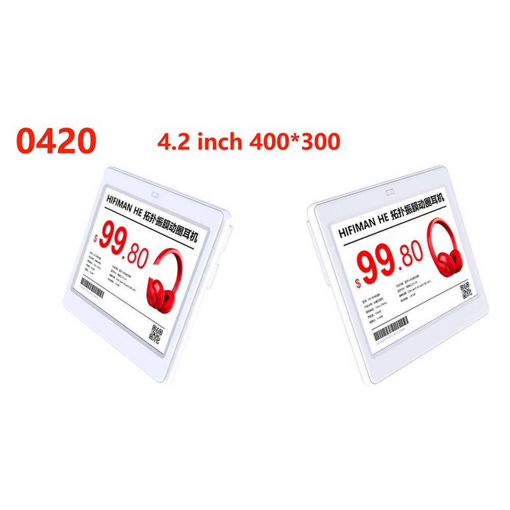 4,2 polegadas 3 cores display de etiqueta de prateleira eletrônica cor preto branco vermelho