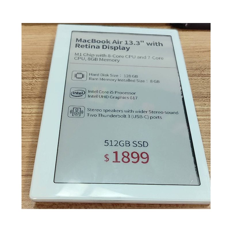 Etiqueta de preço digital NFC 7,5 polegadas 3 cores